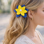 Fabric Flower Hair Clip Pattern PDF Layered Petal Hair Bow Template Handmade Hair Accessory Tutorial
