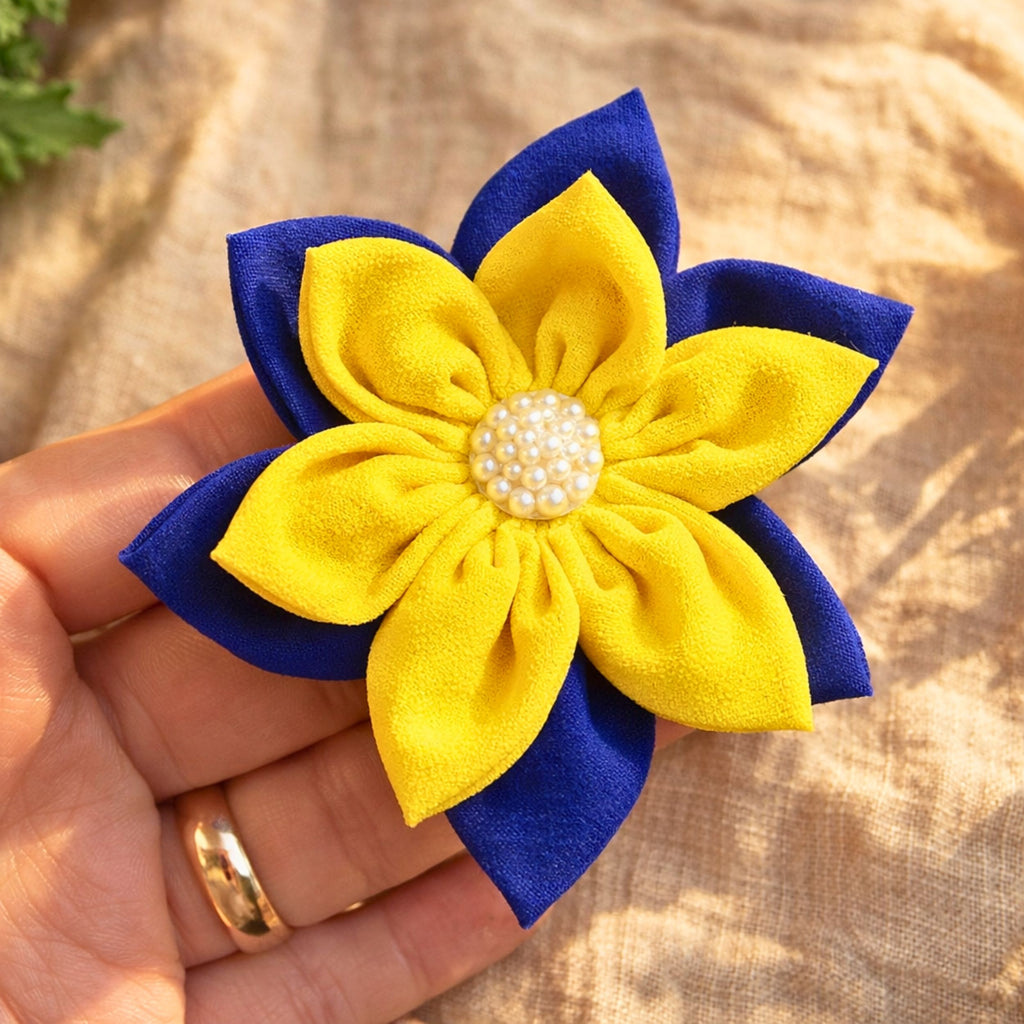 Fabric Flower Hair Clip Pattern PDF Layered Petal Hair Bow Template Handmade Hair Accessory Tutorial