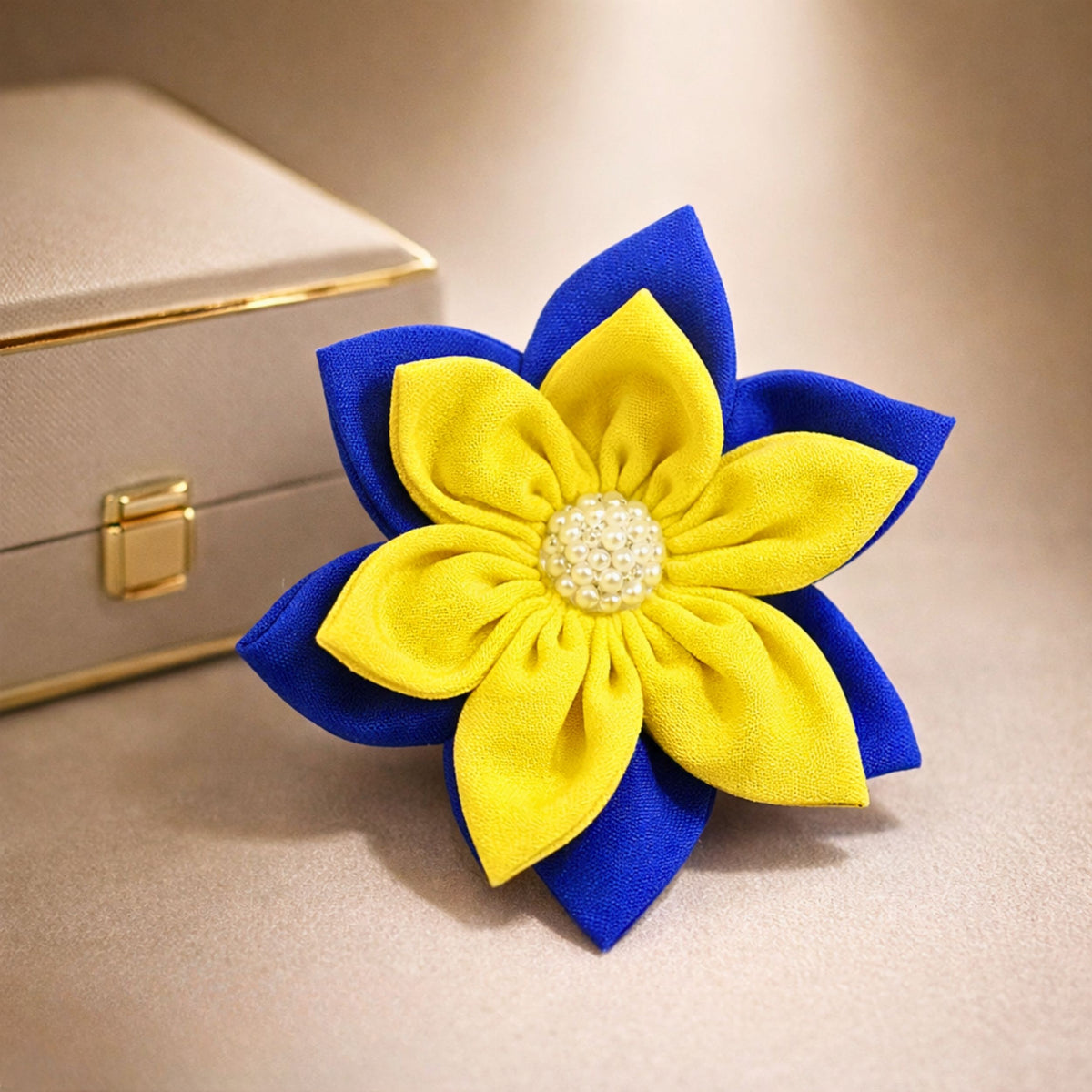 Fabric Flower Hair Clip Pattern PDF Layered Petal Hair Bow Template Handmade Hair Accessory Tutorial