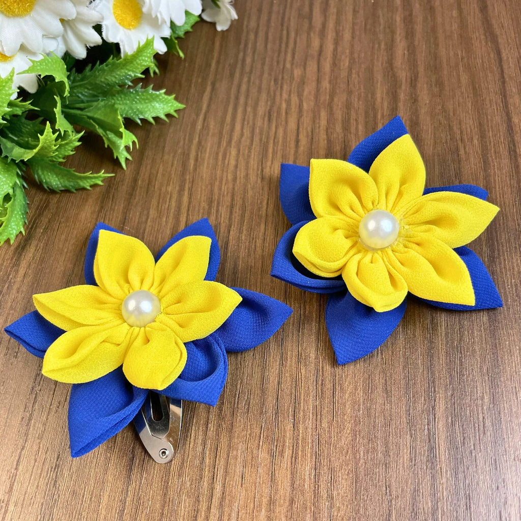 Fabric Flower Hair Clip Pattern PDF Layered Petal Hair Bow Template Handmade Hair Accessory Tutorial