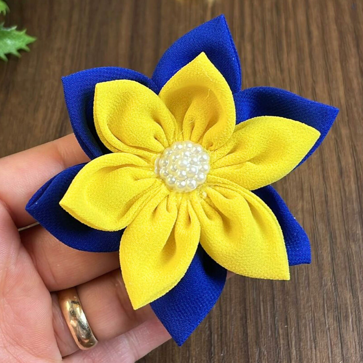 Fabric Flower Hair Clip Pattern PDF Layered Petal Hair Bow Template Handmade Hair Accessory Tutorial