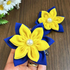 Fabric Flower Hair Clip Pattern PDF Layered Petal Hair Bow Template Handmade Hair Accessory Tutorial