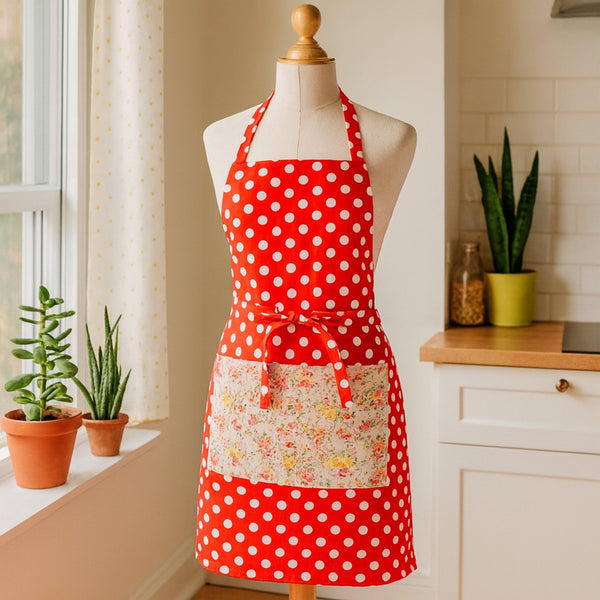 Apron Sewing Pattern PDF With Pocket And Waist Tie For Home Kitchen Use - Hand Trendy