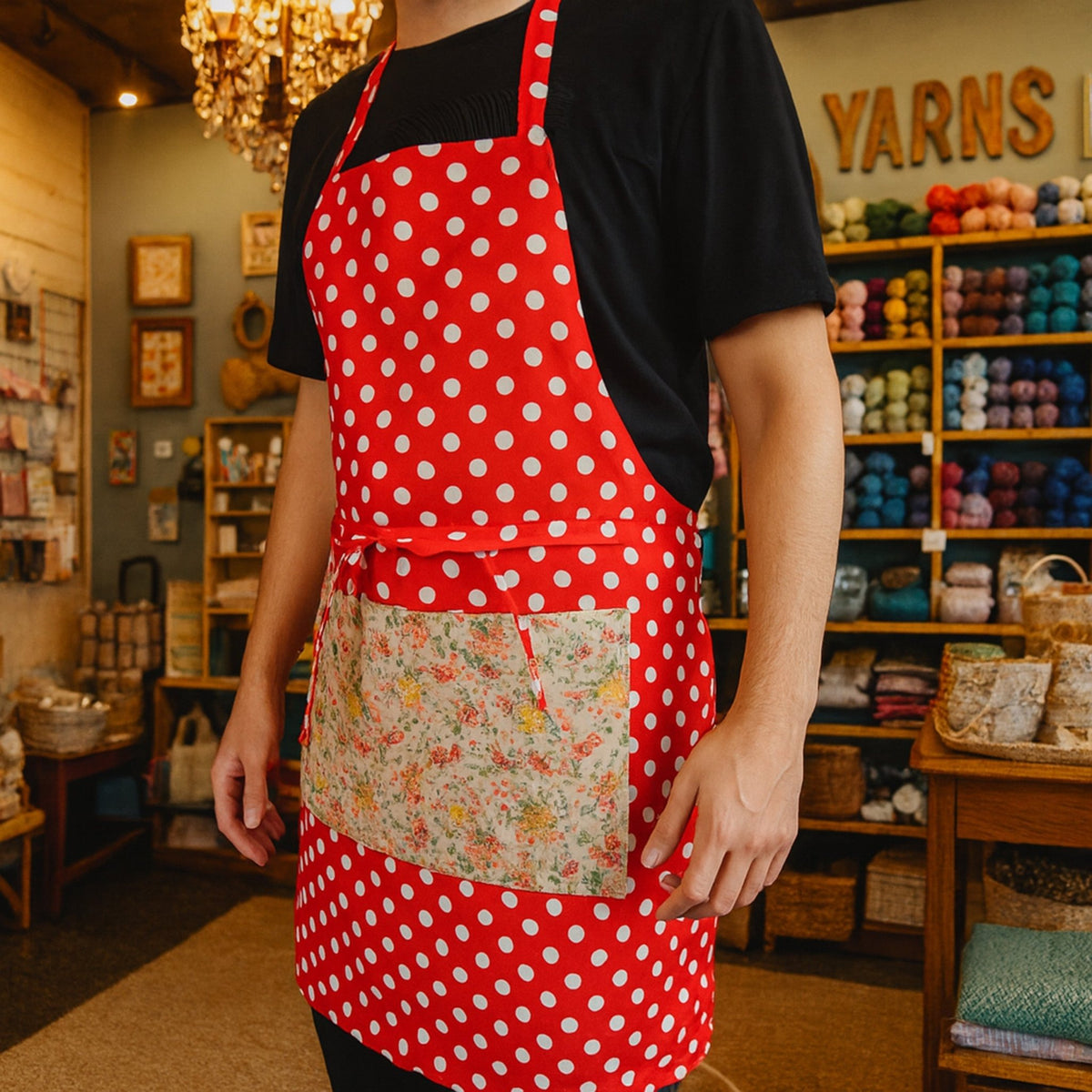Apron Sewing Pattern PDF With Pocket And Waist Tie For Home Kitchen Use - Hand Trendy