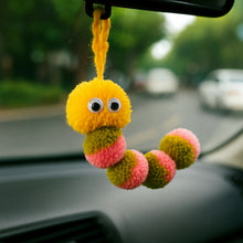 Pom Pom Caterpillar Keychain Pattern, Cute Yarn Bug Charm Tutorial