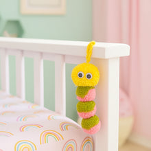 Pom Pom Caterpillar Keychain Pattern, Cute Yarn Bug Charm Tutorial