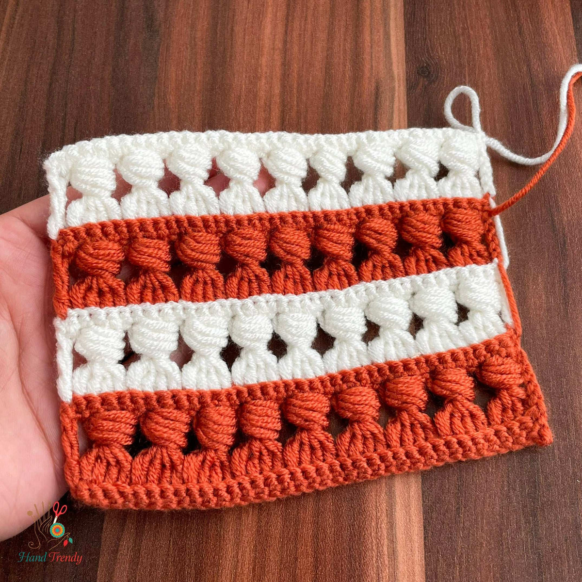 Puff Stitch Crochet Pattern PDF For Blankets, Vests, Cardigans, Pillow Covers - Hand Trendy