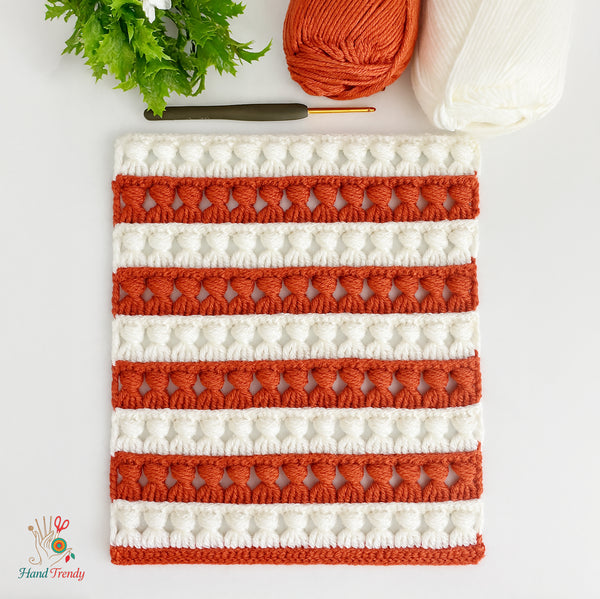 Puff Stitch Crochet Pattern PDF For Blankets, Vests, Cardigans, Pillow Covers