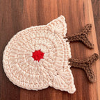 Reindeer Coaster Crochet Pattern Mug Coaster Design For Festive Table And Winter Home Decor