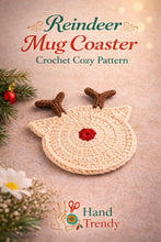 Reindeer Coaster Crochet Pattern Mug Coaster Design For Festive Table And Winter Home Decor