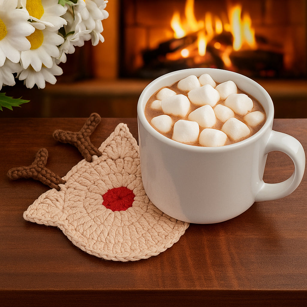Reindeer Coaster Crochet Pattern Mug Coaster Design - image 3