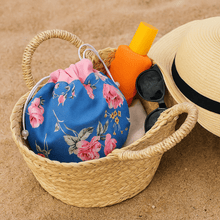 Round Drawstring Pouch Sewing Pattern – Floral Cosmetic Bag PDF Tutorial - Hand Trendy