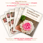 3D Multilayer Crochet Flower Pattern PDF, Textured Floral Applique - Hand Trendy