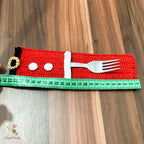 Santa Cutlery Holder Crochet Pattern PDF For Christmas Table Decor - Hand Trendy