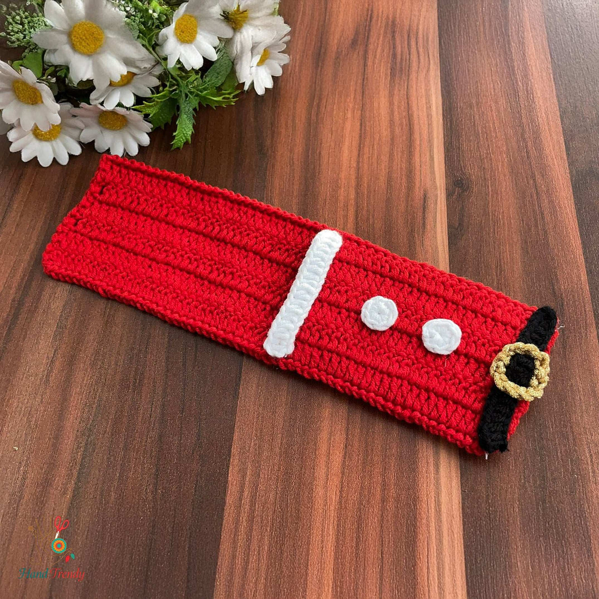 Santa Cutlery Holder Crochet Pattern PDF For Christmas Table Decor - Hand Trendy
