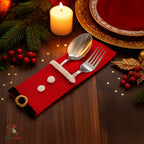 Santa Cutlery Holder Crochet Pattern PDF For Christmas Table Decor - Hand Trendy