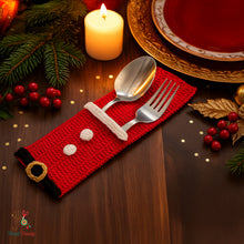 Santa Cutlery Holder Crochet Pattern PDF For Christmas Table Decor