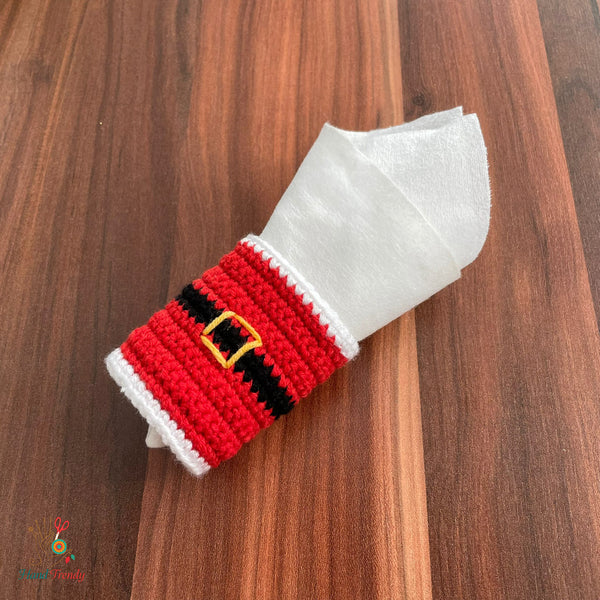 Santa Napkin Ring Crochet Pattern PDF For Christmas Table Setting