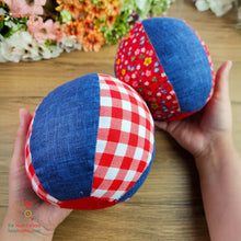 Soft Fabric Ball Sewing Pattern – Patchwork Baby Toy PDF Tutorial for Beginners - Hand Trendy