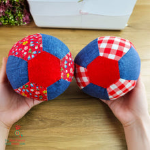 Soft Fabric Ball Sewing Pattern – Patchwork Baby Toy PDF Tutorial for Beginners - Hand Trendy