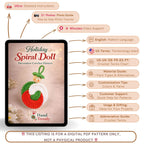 Spiral Doll Crochet Pattern Hanging Ornament Design For Seasonal Home Decoration