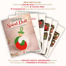 Spiral Doll Crochet Pattern Hanging Ornament Design For Seasonal Home Decoration