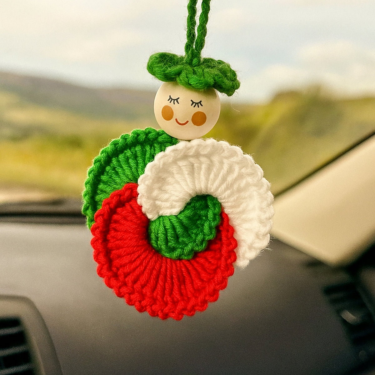 Spiral Doll Crochet Pattern Hanging Ornament Design - image 2