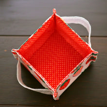 Fabric Basket Sewing Pattern With Handles For Storage Organizer And Snack Tray PDF Tutorial