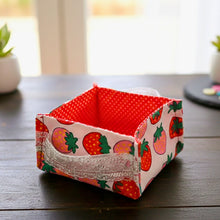 Fabric Basket Sewing Pattern With Handles For Storage Organizer And Snack Tray PDF Tutorial