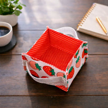 Fabric Basket Sewing Pattern With Handles For Storage Organizer And Snack Tray PDF Tutorial