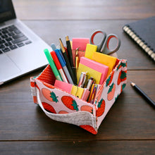 Fabric Basket Sewing Pattern With Handles For Storage Organizer And Snack Tray PDF Tutorial