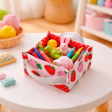Fabric Basket Sewing Pattern With Handles For Storage Organizer And Snack Tray PDF Tutorial