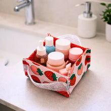Fabric Basket Sewing Pattern With Handles For Storage Organizer And Snack Tray PDF Tutorial