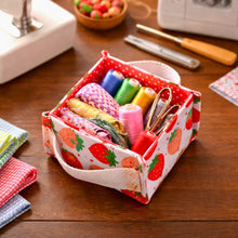Fabric Basket Sewing Pattern With Handles For Storage Organizer And Snack Tray PDF Tutorial