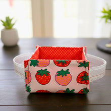 Fabric Basket Sewing Pattern With Handles For Storage Organizer And Snack Tray PDF Tutorial