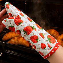 Strawberry Oven Mitt Sewing Pattern – Quilted Kitchen Glove PDF Tutorial - Hand Trendy