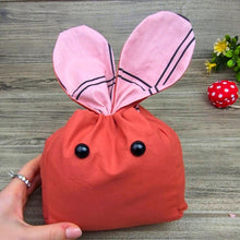Bunny Treat Bag Sewing Pattern PDF Easter Gift Pouch With Ears Drawstring Candy Bag Template