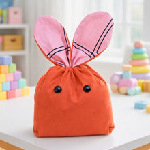 Bunny Treat Bag Sewing Pattern PDF Easter Gift Pouch With Ears Drawstring Candy Bag Template