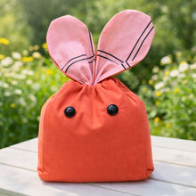 Bunny Treat Bag Sewing Pattern PDF Easter Gift Pouch With Ears Drawstring Candy Bag Template