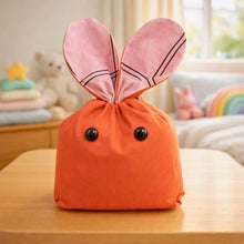 Bunny Treat Bag Sewing Pattern PDF Easter Gift Pouch With Ears Drawstring Candy Bag Template