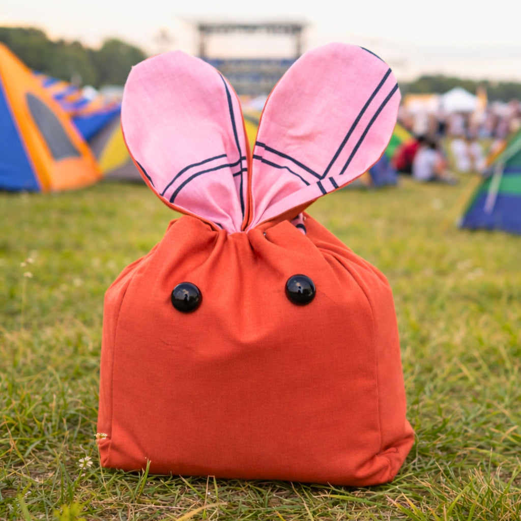 Bunny Treat Bag Sewing Pattern PDF Easter Gift Pouch With Ears Drawstring Candy Bag Template