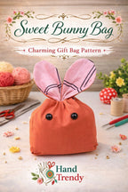 Bunny Treat Bag Sewing Pattern PDF Easter Gift Pouch With Ears Drawstring Candy Bag Template