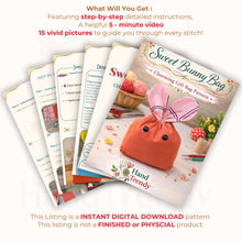 Bunny Treat Bag Sewing Pattern PDF Easter Gift Pouch With Ears Drawstring Candy Bag Template