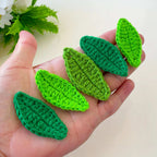 Textured Crochet Leaf Pattern PDF, 3D Botanical Applique Tutorial - Hand Trendy