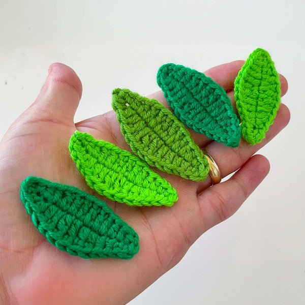 Textured Crochet Leaf Pattern PDF, 3D Botanical Applique Tutorial - Hand Trendy