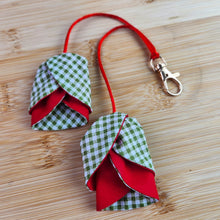 Tulip Bag Charm Sewing Pattern Fabric Flower Keychain Tutorial Easy DIY Sewing PDF Guide