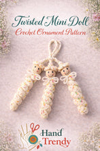 Crochet Hanging Doll Pattern PDF, Spiral Body Amigurumi Tutorial, Mini Ornament Charm Design
