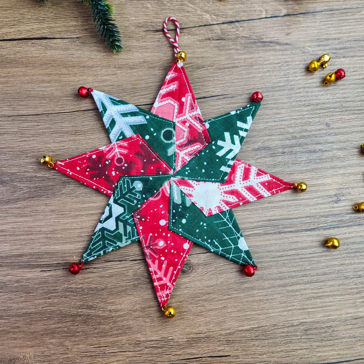 Christmas Star Ornament Sewing Pattern – Folded Fabric Star PDF Tutorial for Beginners - Hand Trendy