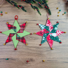Christmas Star Ornament Sewing Pattern – Folded Fabric Star PDF Tutorial for Beginners