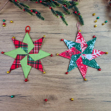 Christmas Star Ornament Sewing Pattern – Folded Fabric Star PDF Tutorial for Beginners